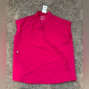 NWT Figs Rafael Oversized Scrub Top size XS ultra rose